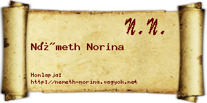 Németh Norina névjegykártya