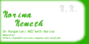 norina nemeth business card
